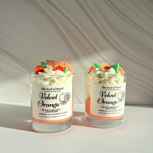 Candle velvet Orange